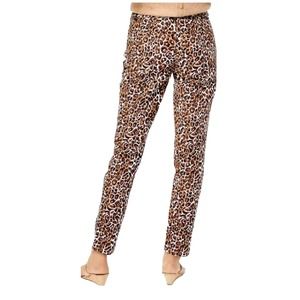 Lilly Pulitzer Kelly Pants Chocolate Onyx My‎ Favorite Spot Leopard Brown…